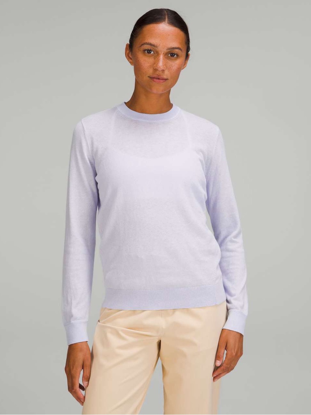 Lululemon Silk-Blend Crewneck Sweater Pastel Blue 10